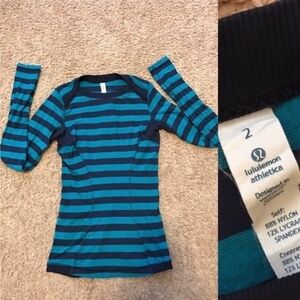 HTF LULULEMON * Base Runner Long Sleeve Surge Inkwell Shirt Top Women’s Size 2